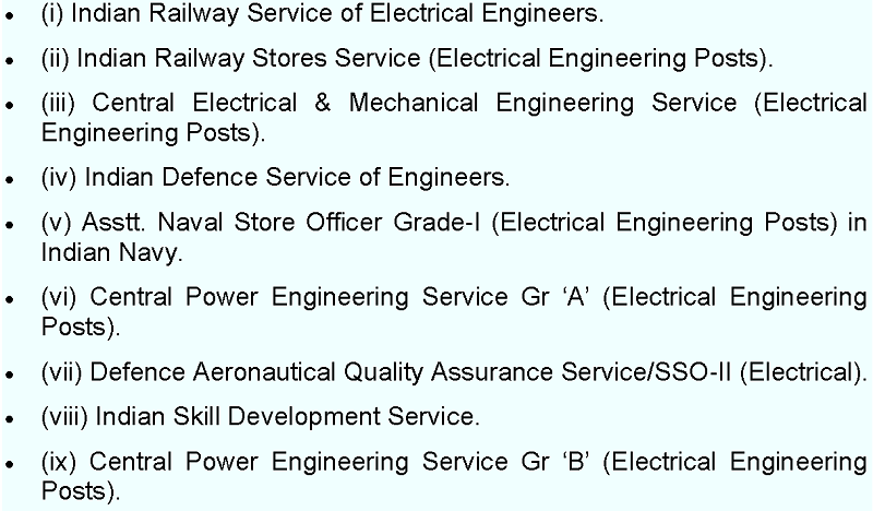 UPSC ese electrical engineering posts services
