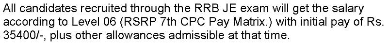rrb je pay scale