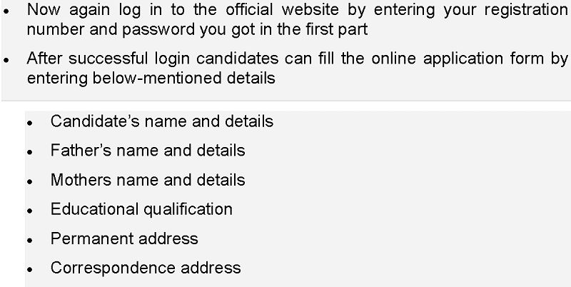 btet exam online application form filling