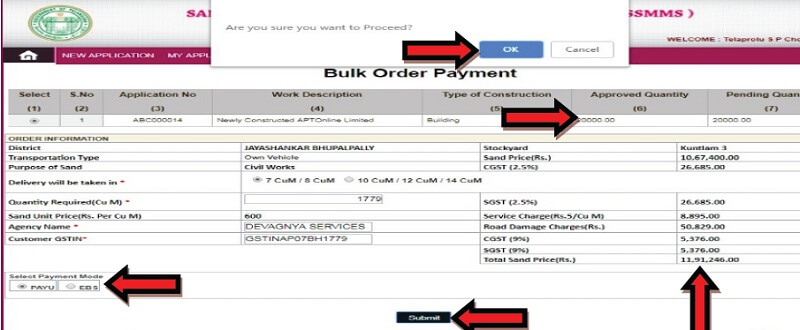 bulk order payment page