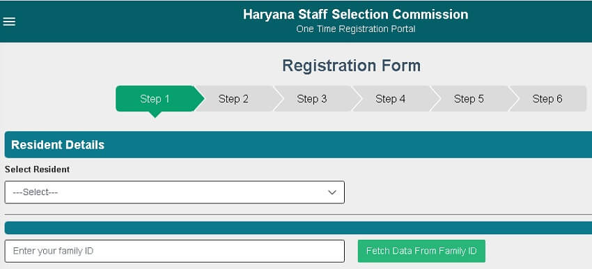 hssc cet registration form